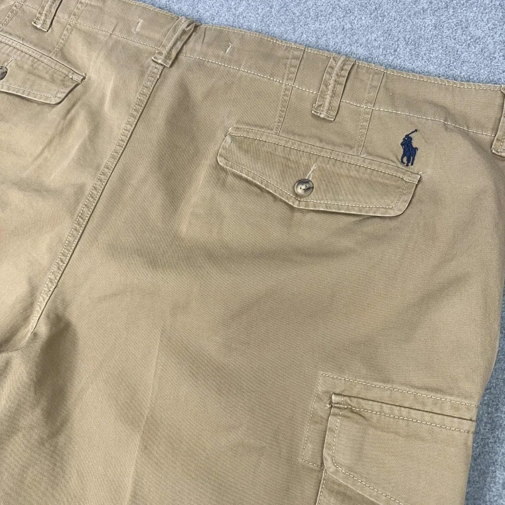 Polo Ralph Lauren Shorts Men's 44B Khaki Cargo Pockets Classic Chino Preppy Pony